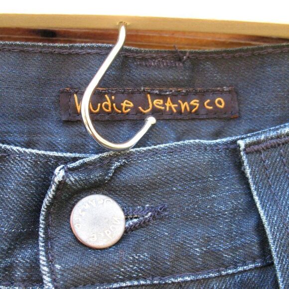 Nudie Jeans Slim Jim Used Blue Coated Jeans 32 X 33 - Picture 8 of 11